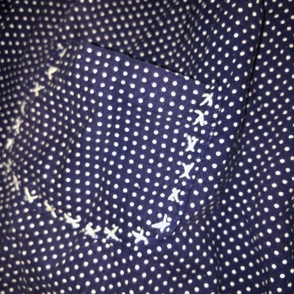 Apron navy with small white polka dots - Picture 2 of 2